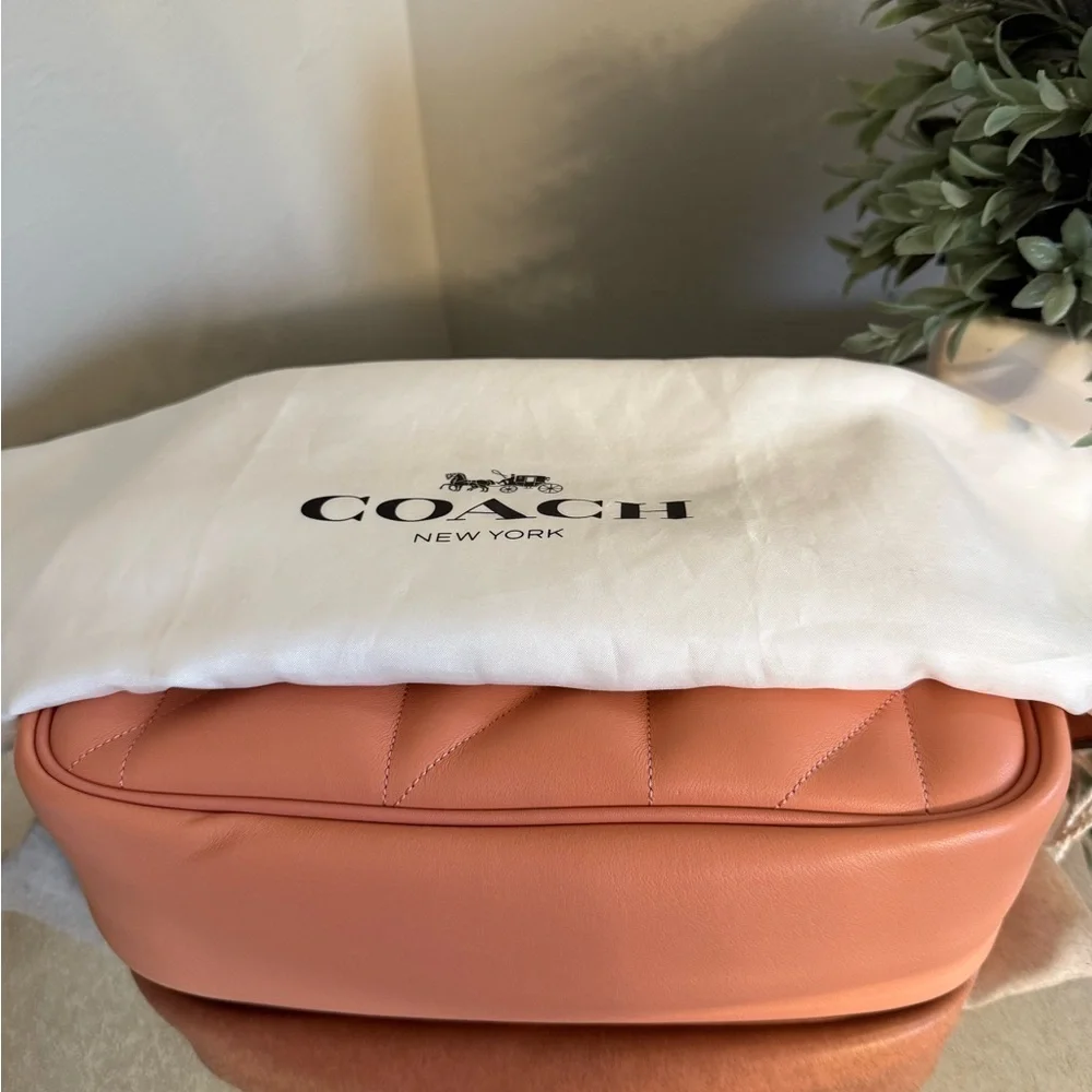 New Without Tag Coach Quilted Pillow Madison In Light Coral,